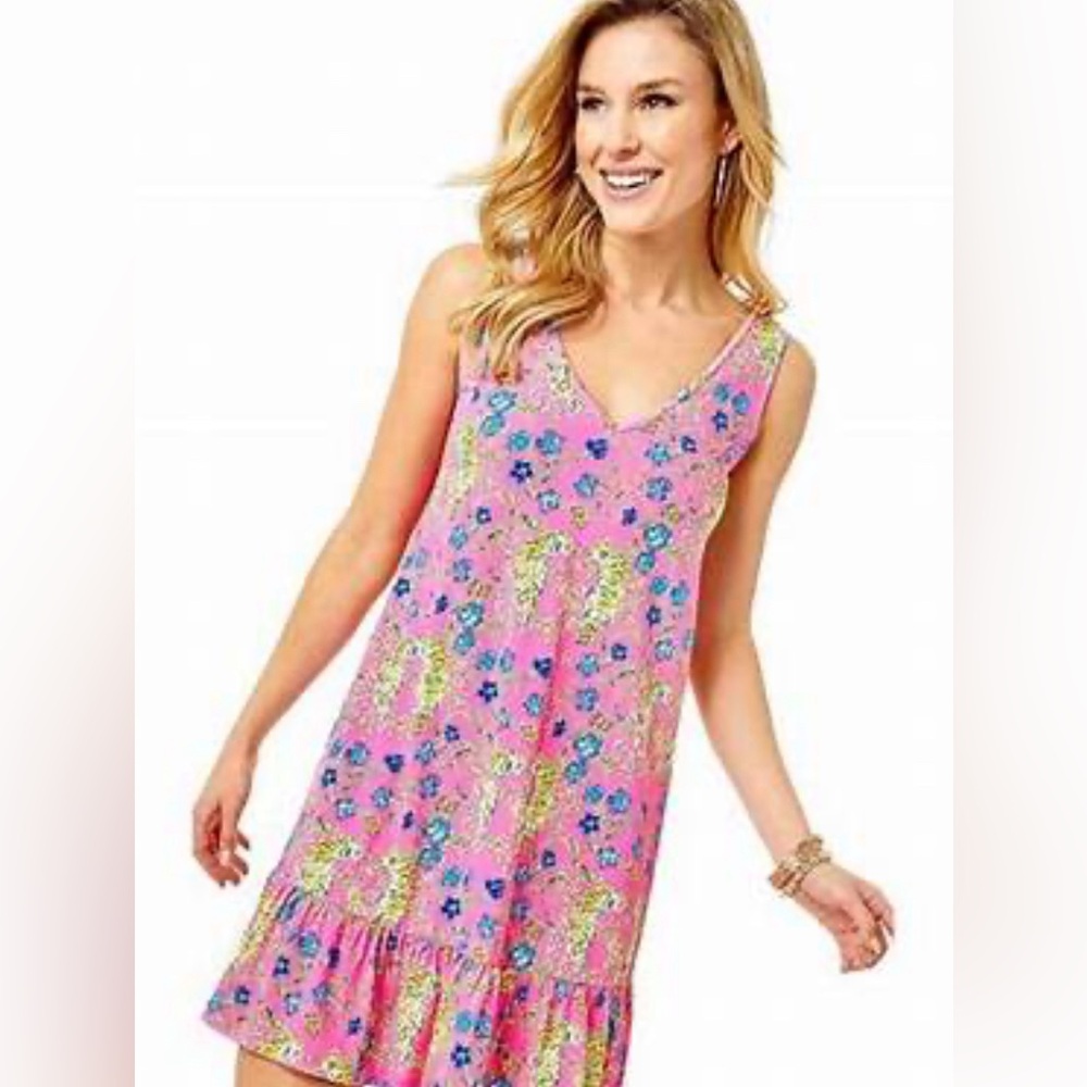 Euc lilly pulitzer Tigress garden dress size L